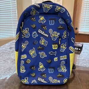 Wilson Minions V3.0 Team Backpack Tennis Teen Rare Blue Yellow Official  (B7)